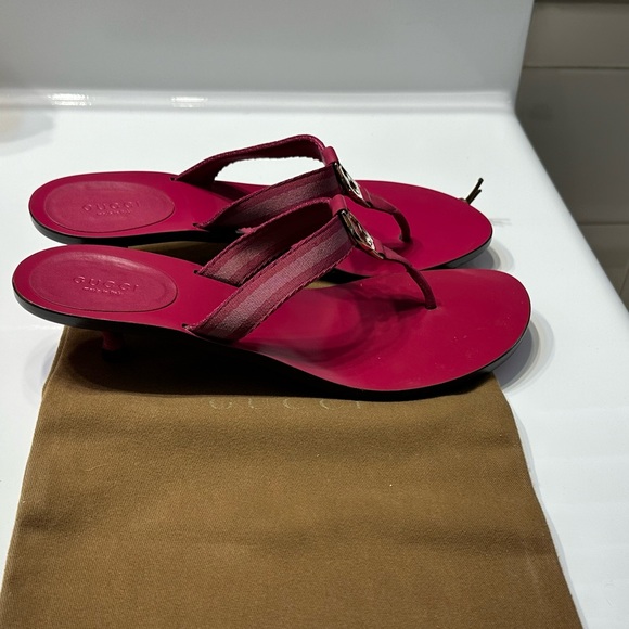 Gucci Shoes - Authentic Gucci pink Sandals